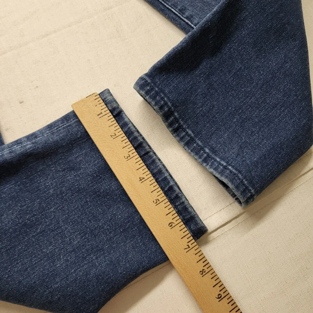 New True Religion Jeans Mens 34/32 Rocco Relaxed Skinny Flap Stretch Blue Faded
